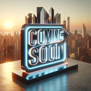 3D modern Coming Soon sign